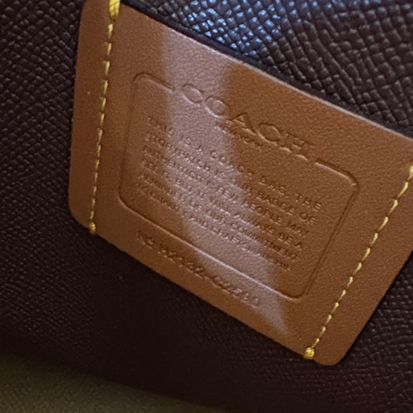 Coach Tan and Gray Leather Shoulder Bag - Picture 2 of 11